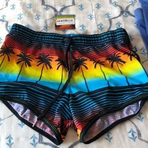 Andrew Christian palm tree jogging shorts size m